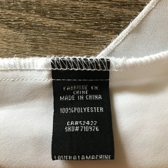 NWD white and blue floral sleeveless blouse - Picture 5 of 6